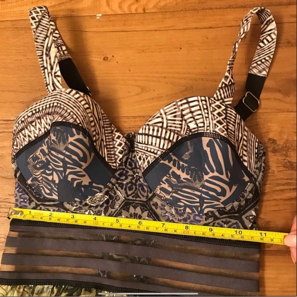 Maaji Bra Top & Corset Top Chiffon Bottom Mesh - Picture 2 of 6